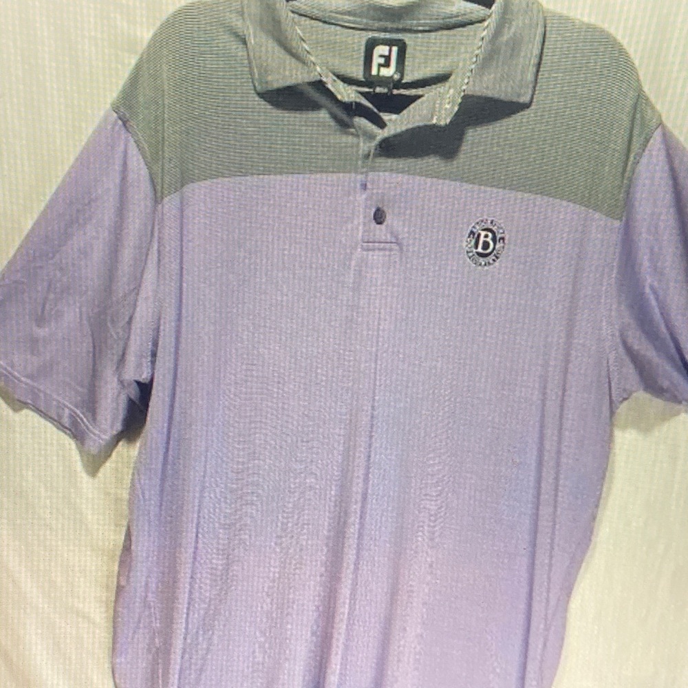 Men's Purple and Gray Polo Shirt